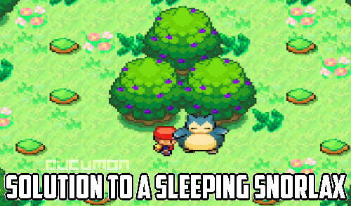 Pokemon Solution to a Sleeping Snorlax