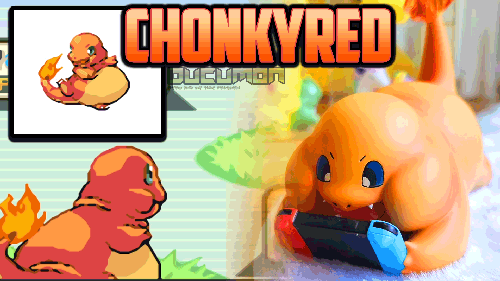 Pokemon ChonkyRed cover is made by Ducumon