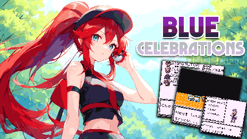 Pokemon Blue Celebrations cover is made by Ducumon